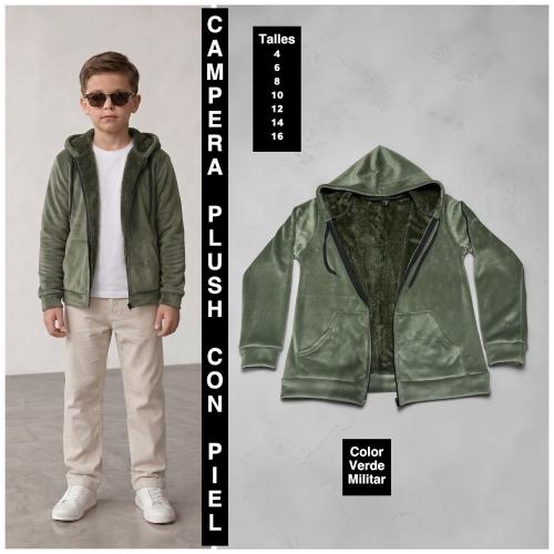 Campera Plsuh con Piel de Niño