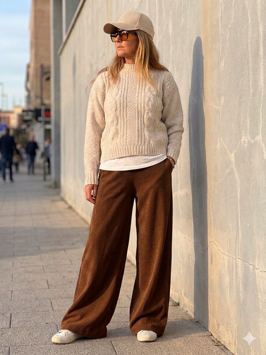 Pantalón Verona Wide Leg Corderoy - Imagen 3