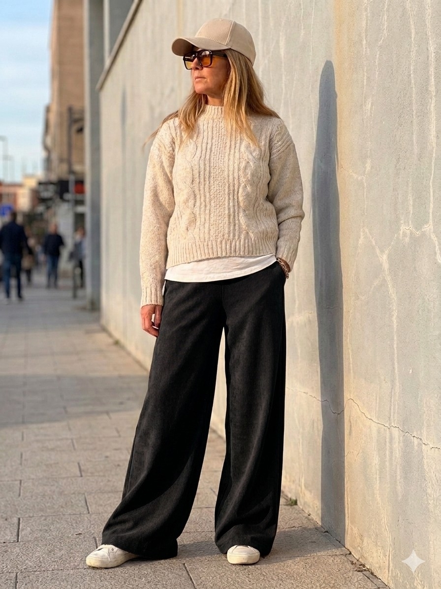 Pantalón Verona Wide Leg Corderoy - Imagen 6