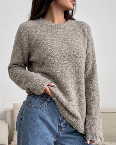 Sweater Bucle Mujer Lisos Largos