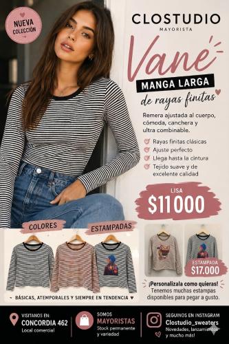 Remera Vane M/l