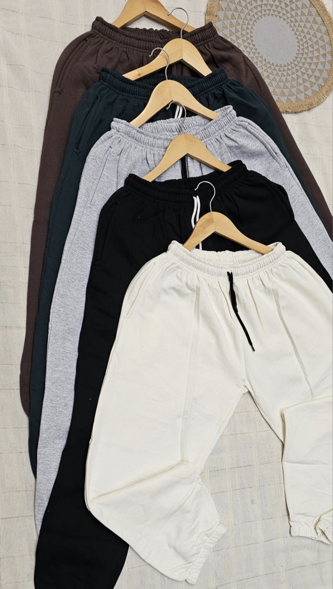 Baggy Algodón Frisado Liso Hombre - Imagen 2