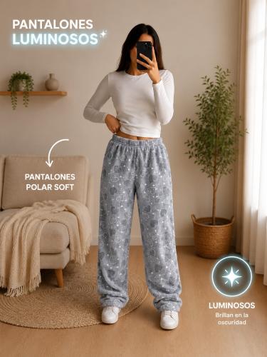 Pantalones Polar Soft Lisos y Luminosos