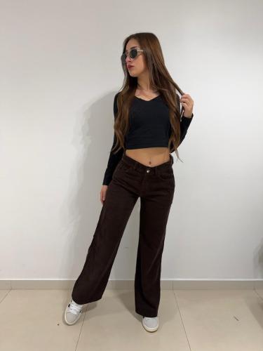 Wide Leg  Corderoy Chocolate