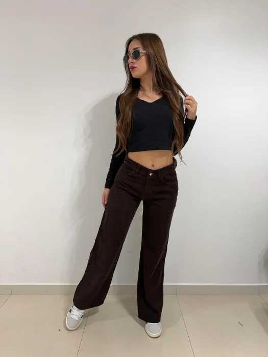 Wide Leg  Corderoy Chocolate