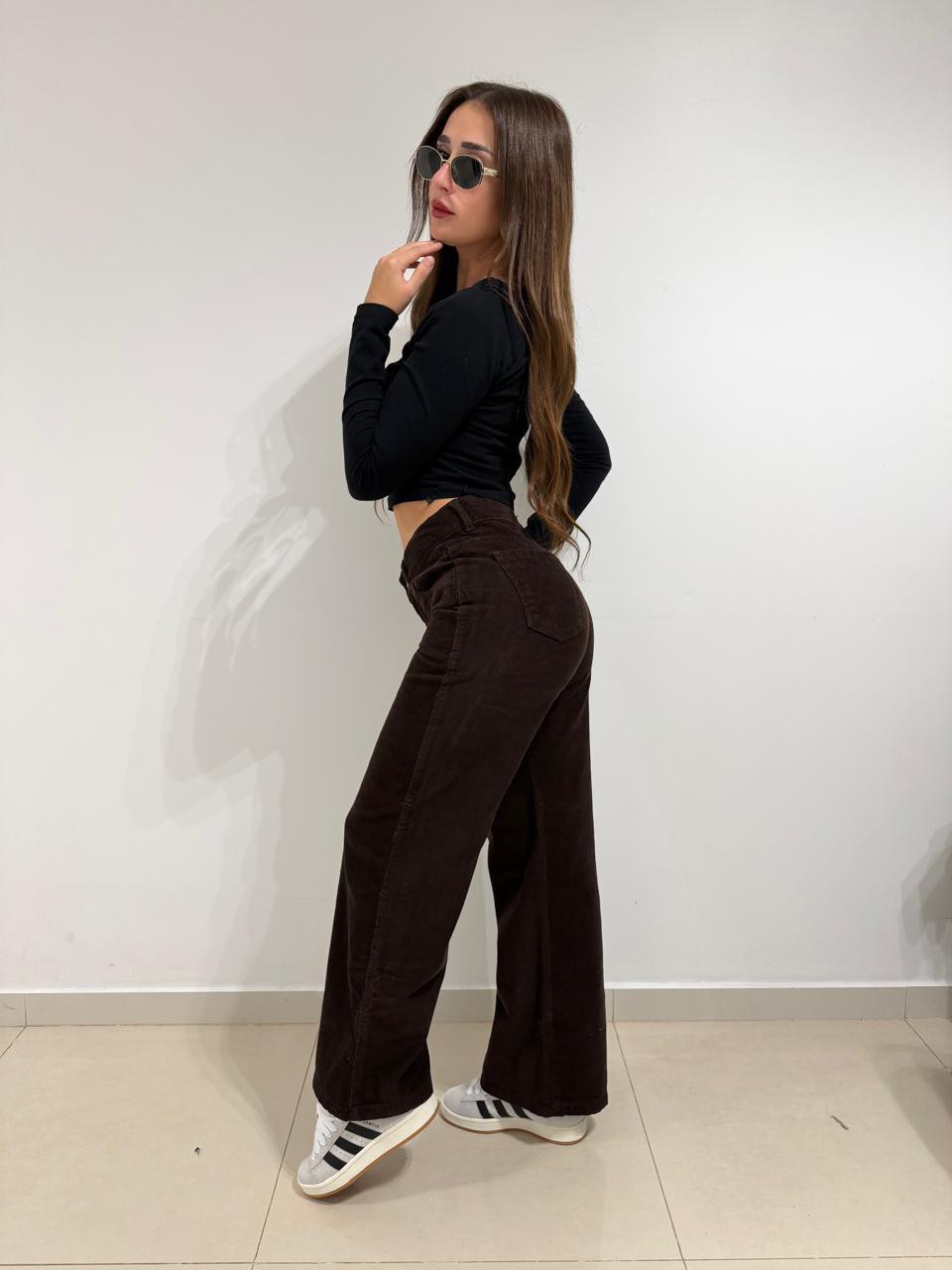 Wide Leg  Corderoy Chocolate - Imagen 2