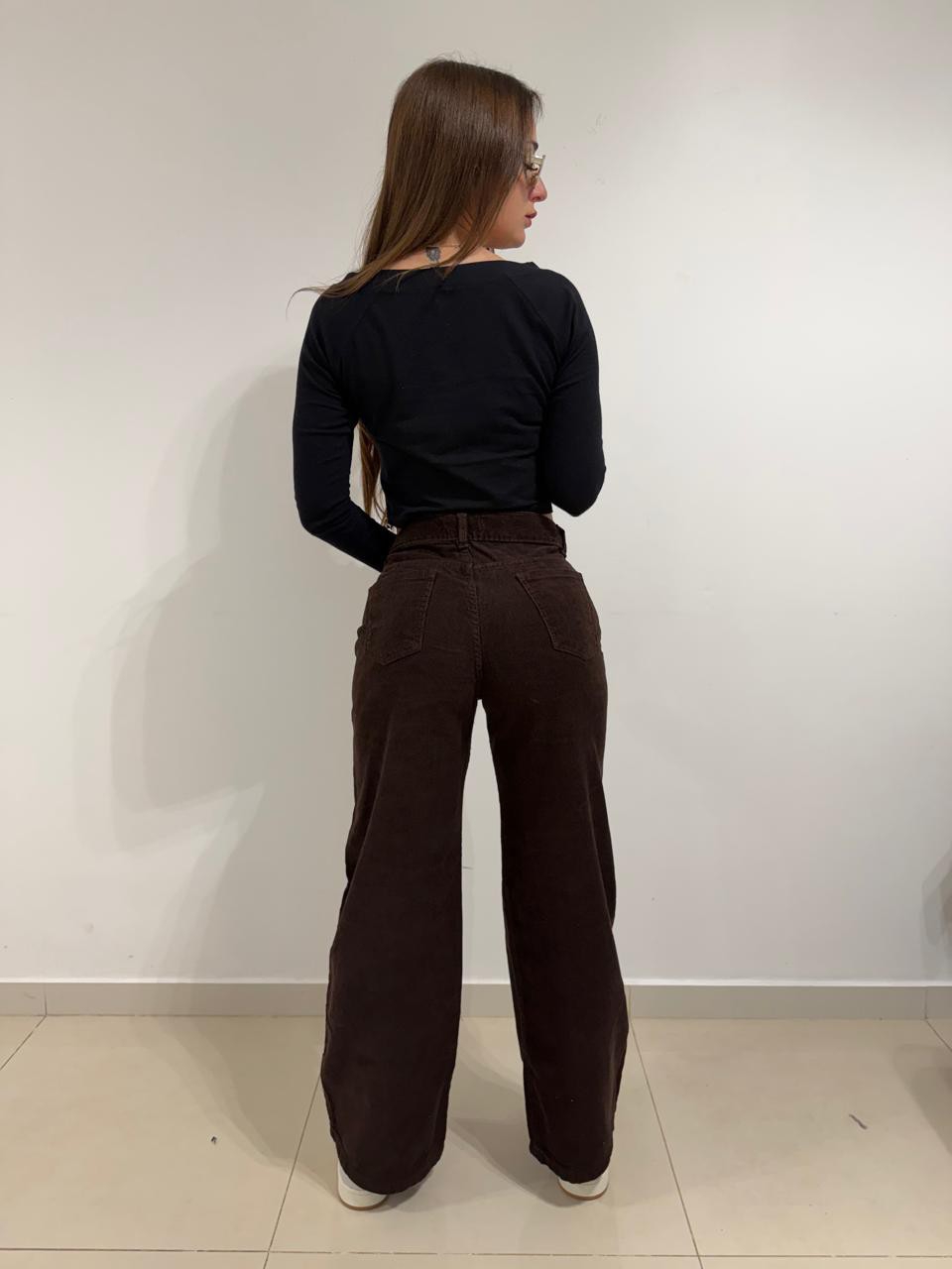 Wide Leg  Corderoy Chocolate - Imagen 5