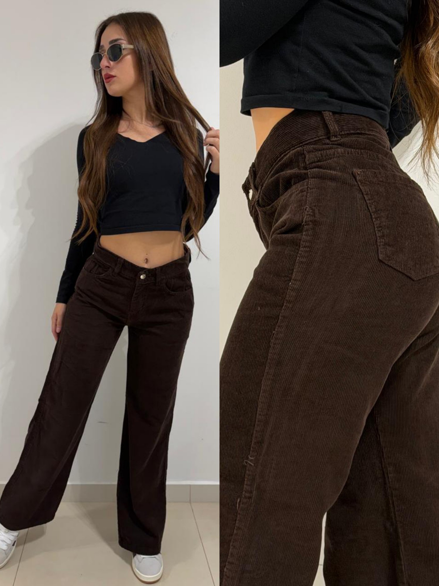 Wide Leg  Corderoy Chocolate - Imagen 6