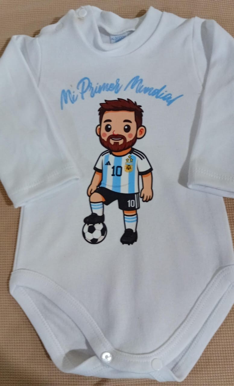Body Media Polera Mi Primer Mundial de Bebe - Imagen 5