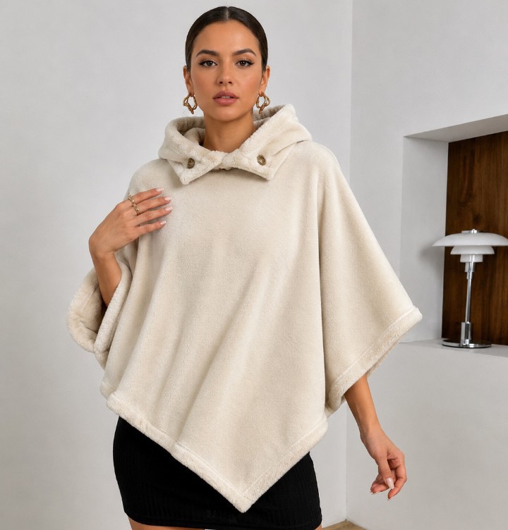 Poncho Plus con Piel - Imagen 1