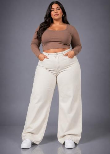 Wide Leg Beige