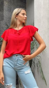 Blusa Crep y Gasa