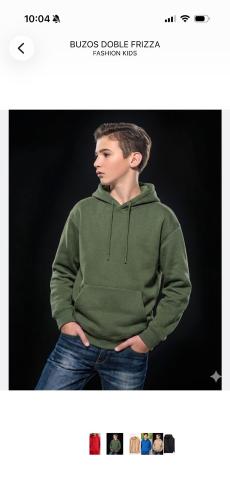 Canguro Verde Militar Doble Frizza Peinada