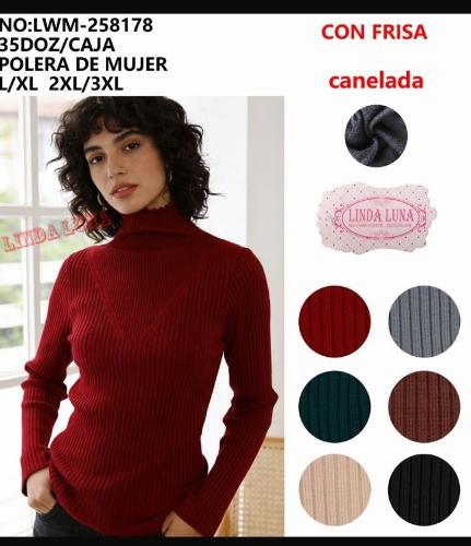 Polera Térmica de Dama Acanalada X Docena