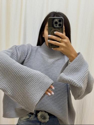 Sweater Media Polera de Lana Frizz