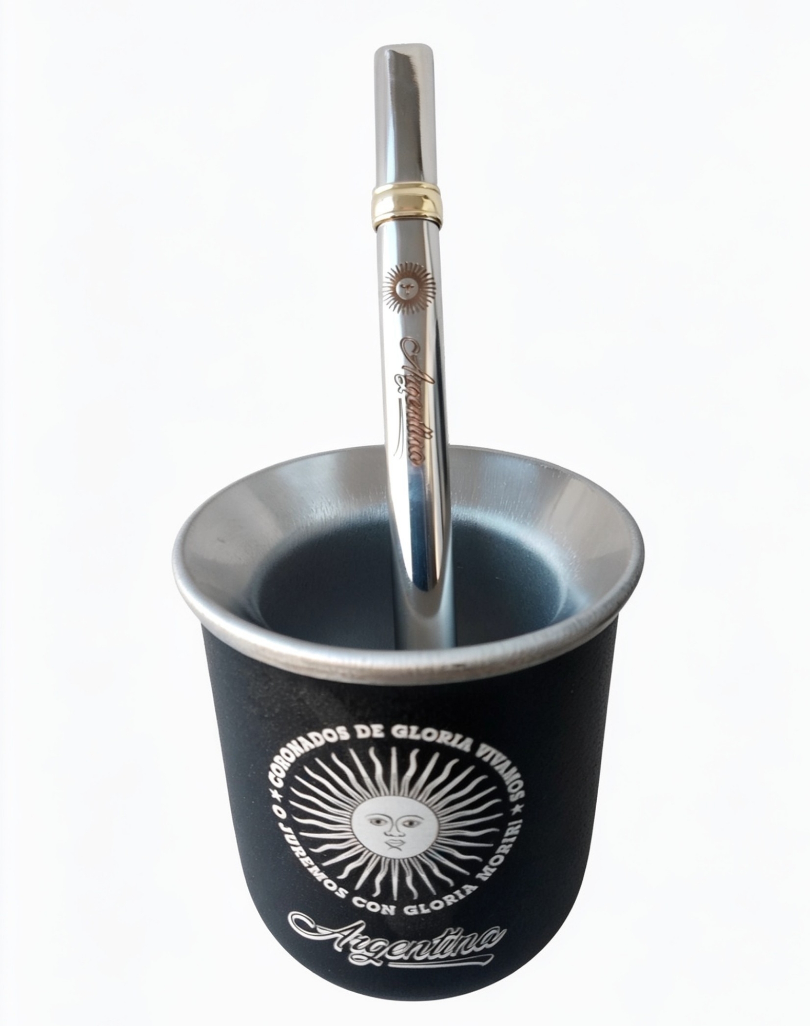 Set de Sol de Mayo: Latas + Mate + Bombilla - Imagen 2