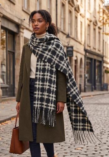 Bufandon a Cuadros Cashmere