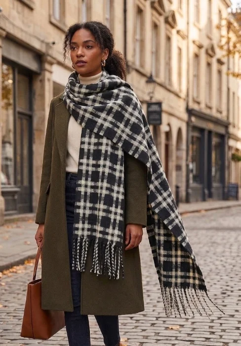 Bufandon a Cuadros Cashmere