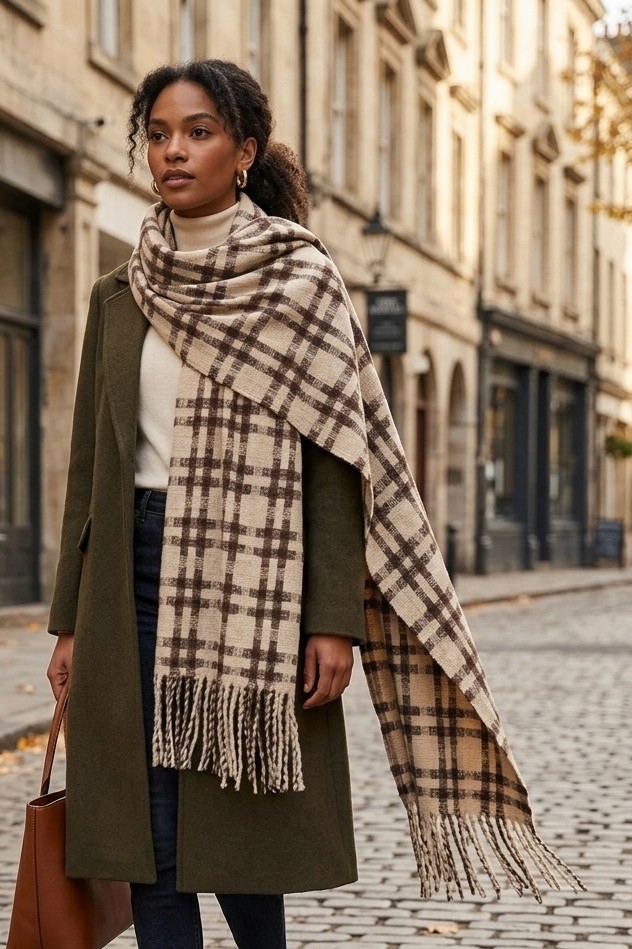 Bufandon a Cuadros Cashmere - Imagen 2
