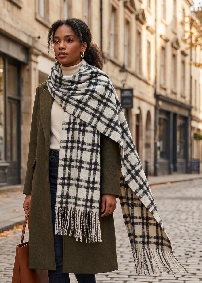 Bufandon a Cuadros Cashmere - Imagen 3