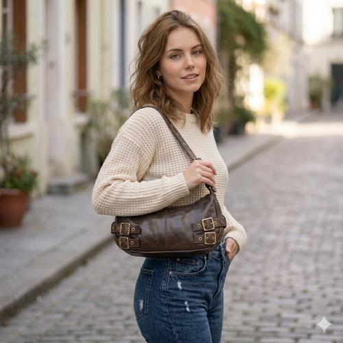 Mini Bag Cartera Hebillas de Costado, Marroquinería