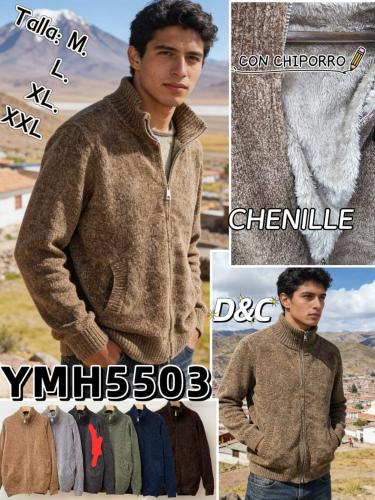 Campera Chenille con Piel Unisex