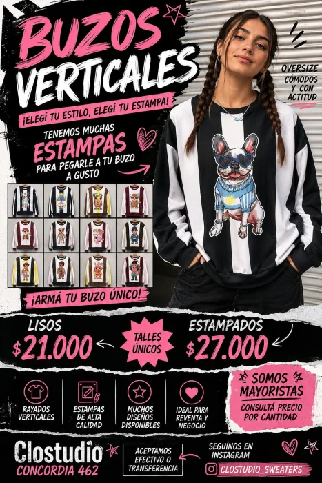 Buzos Rayados Vertical