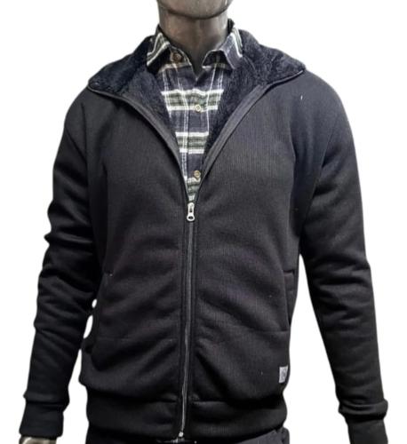 Campera Wafle con Piel
