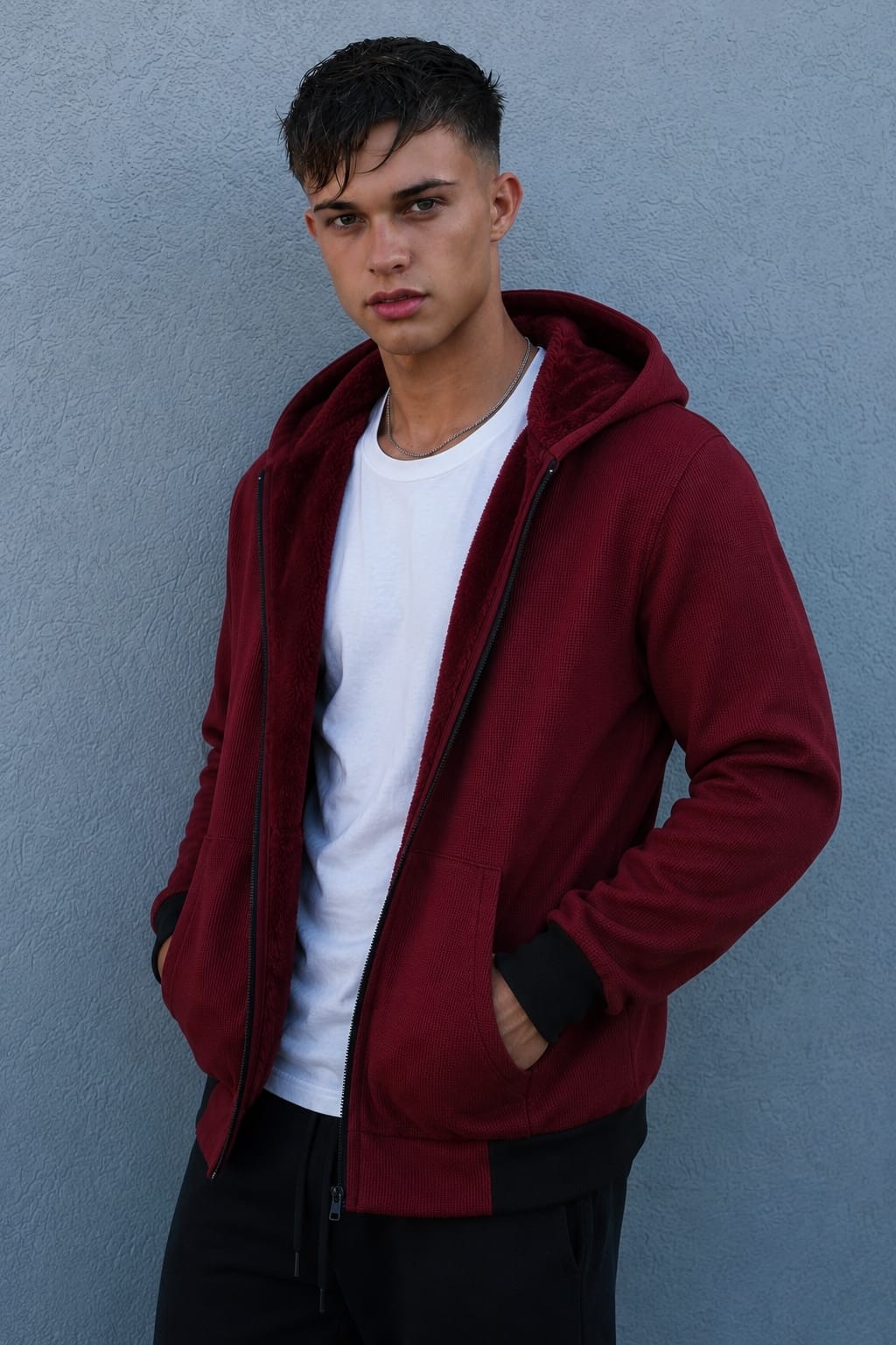 Campera Waffle C/piel - Imagen 1