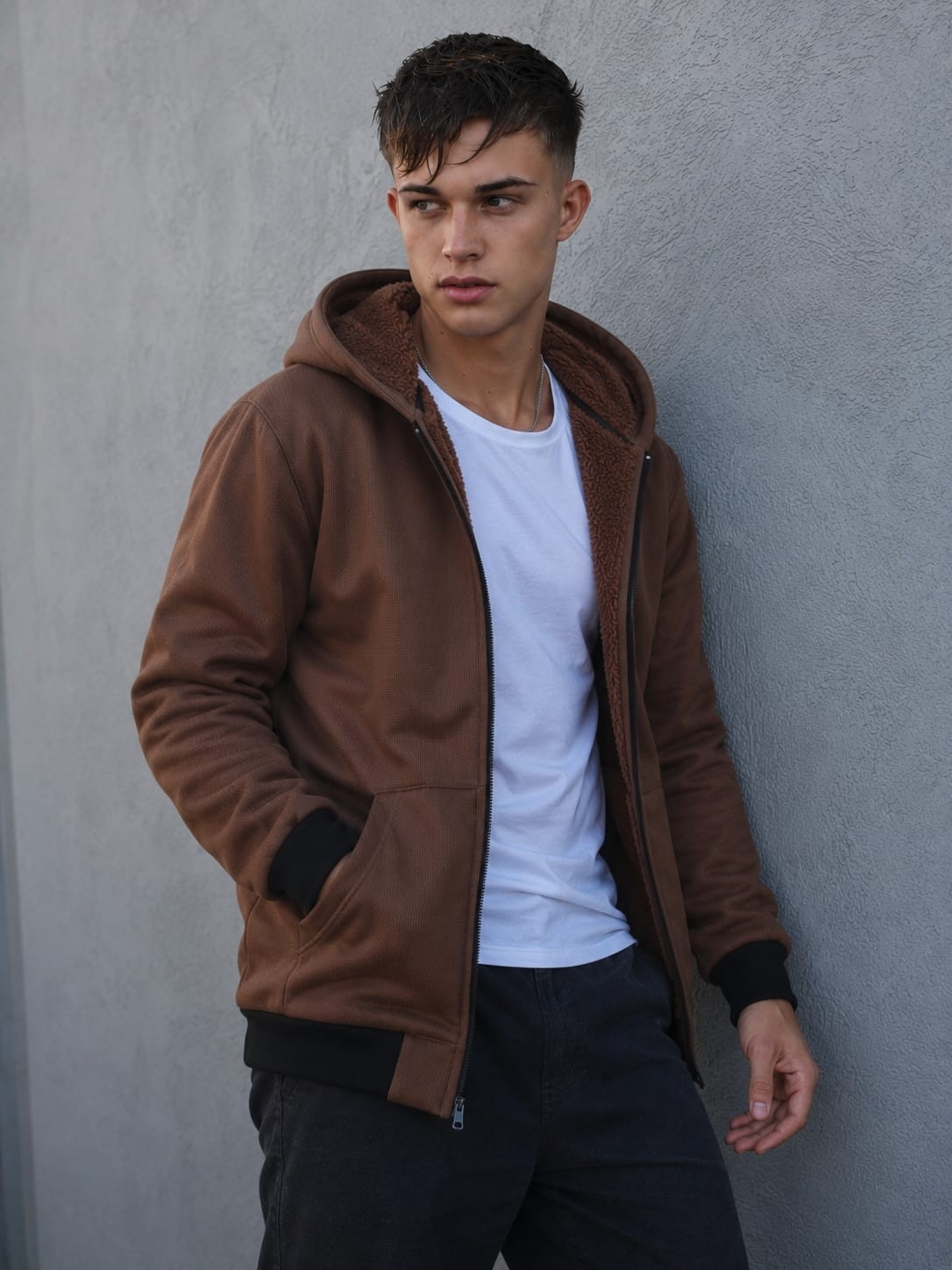 Campera Waffle C/piel - Imagen 2
