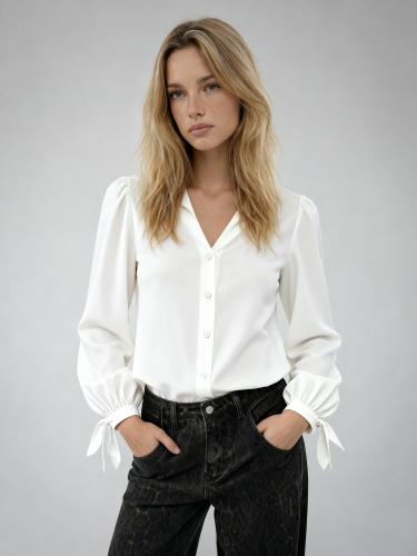 Camisa Blusa Moño (talle 2 al 7)