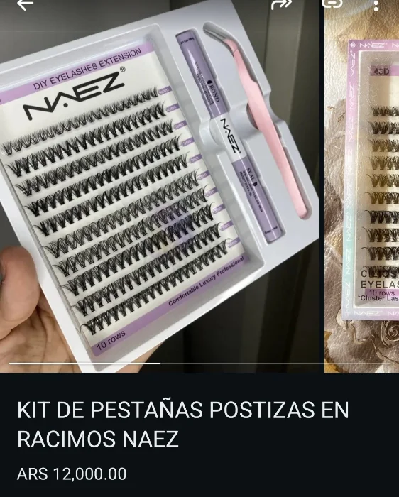 Kit de Pestañas  Pegamento + Pinza