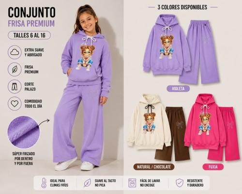 Conjunto Alma Buzo +palazo Friza Peinado Premium