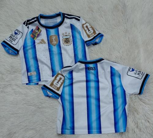 Camiseta de Argentina Niñas con Brillo