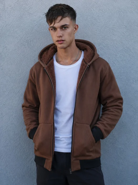 Campera  Wafle con Piel