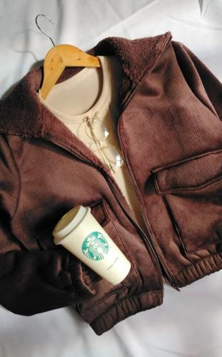 Campera  Cargo Corderoy con Corderito