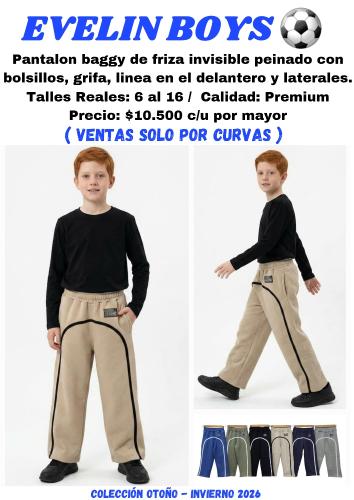 Pantalon Baggy con Linea y Grifa