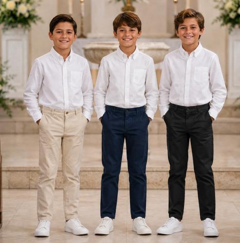 Pantalón de Gabardina Corte Chino