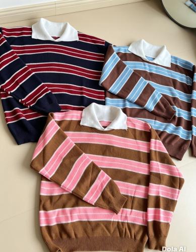 Sweater Rayado de Hilo Frizado