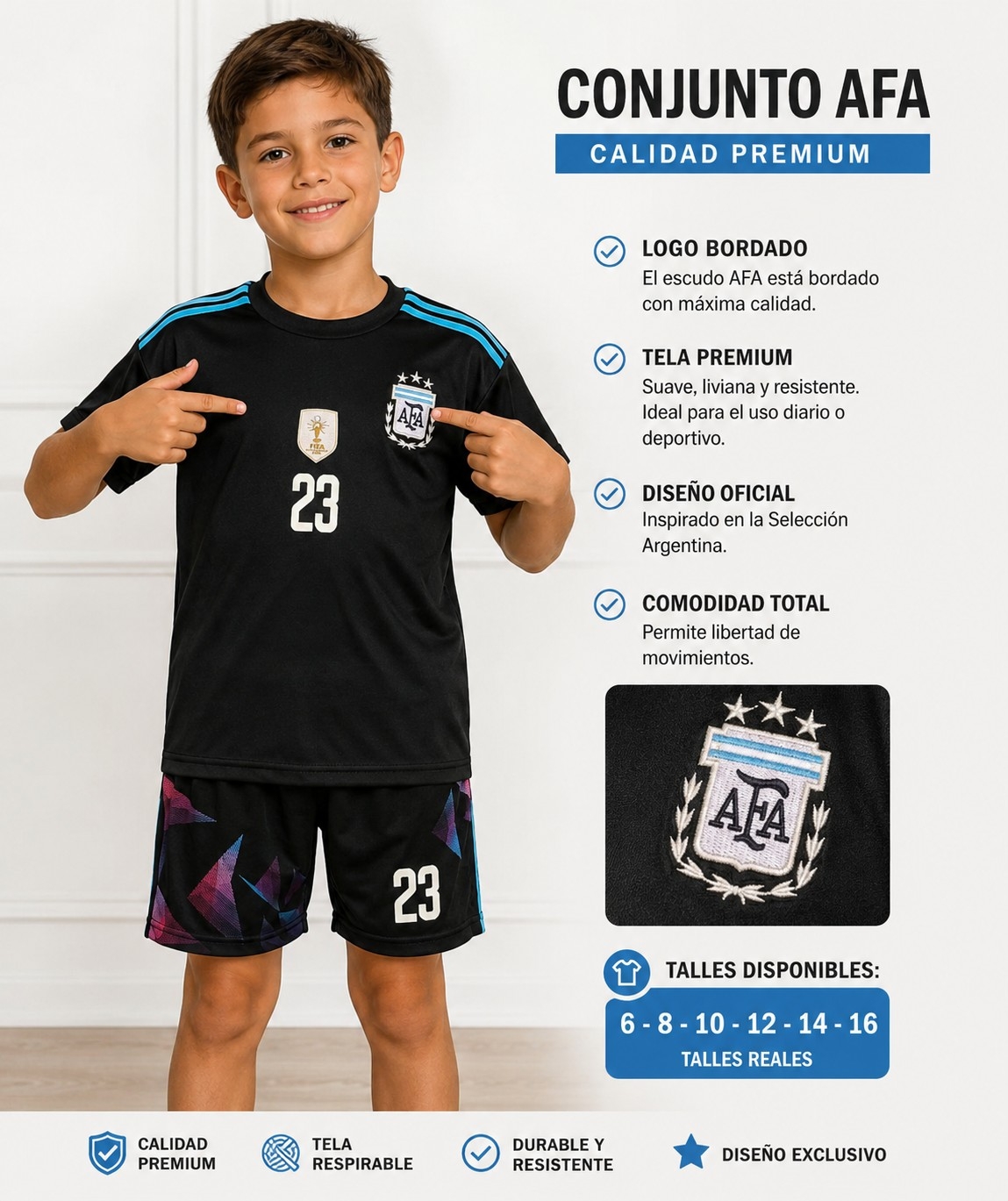 Camiseta de Nene Dibu Bordado - Imagen 2