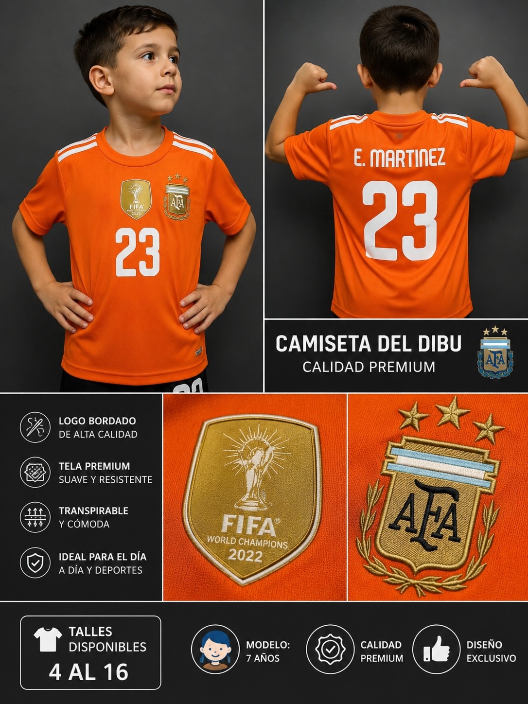Camiseta de Nene Dibu Bordado - Imagen 3