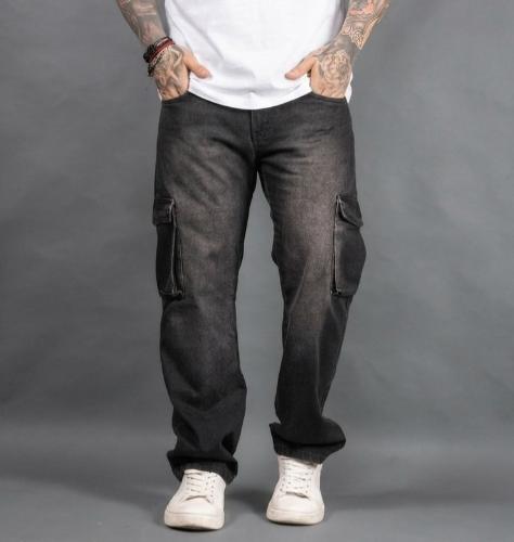 Pantalón Mom Cargo Negro Stone Localizado