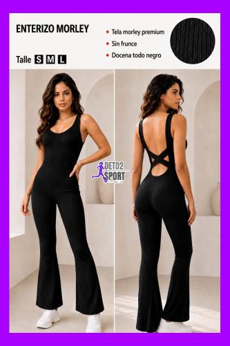 Catsuit Negro Oxford de Morley sin Frunce