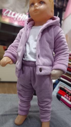 Conjunto de Bebé Corderoy con Piel