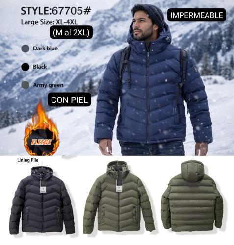 Campera de Hombre C/piel Impermeable