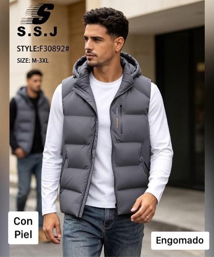 Chaleco de Hombre C/piel Ssj