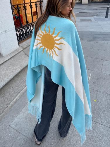 Bufandon Argentina-turquesa