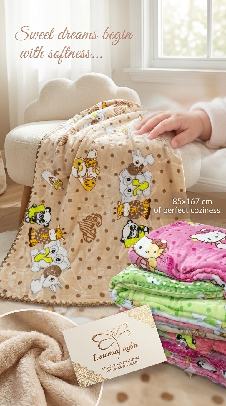Manta de Cuna de Plush de Bebe - Imagen 2