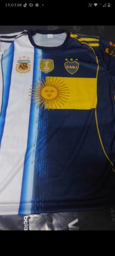 Camiseta Combinada Boca con Argentina - Miniatura 3