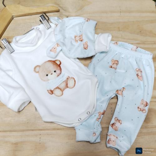 Conjunto Body,, Ranita y Gorrito Plush